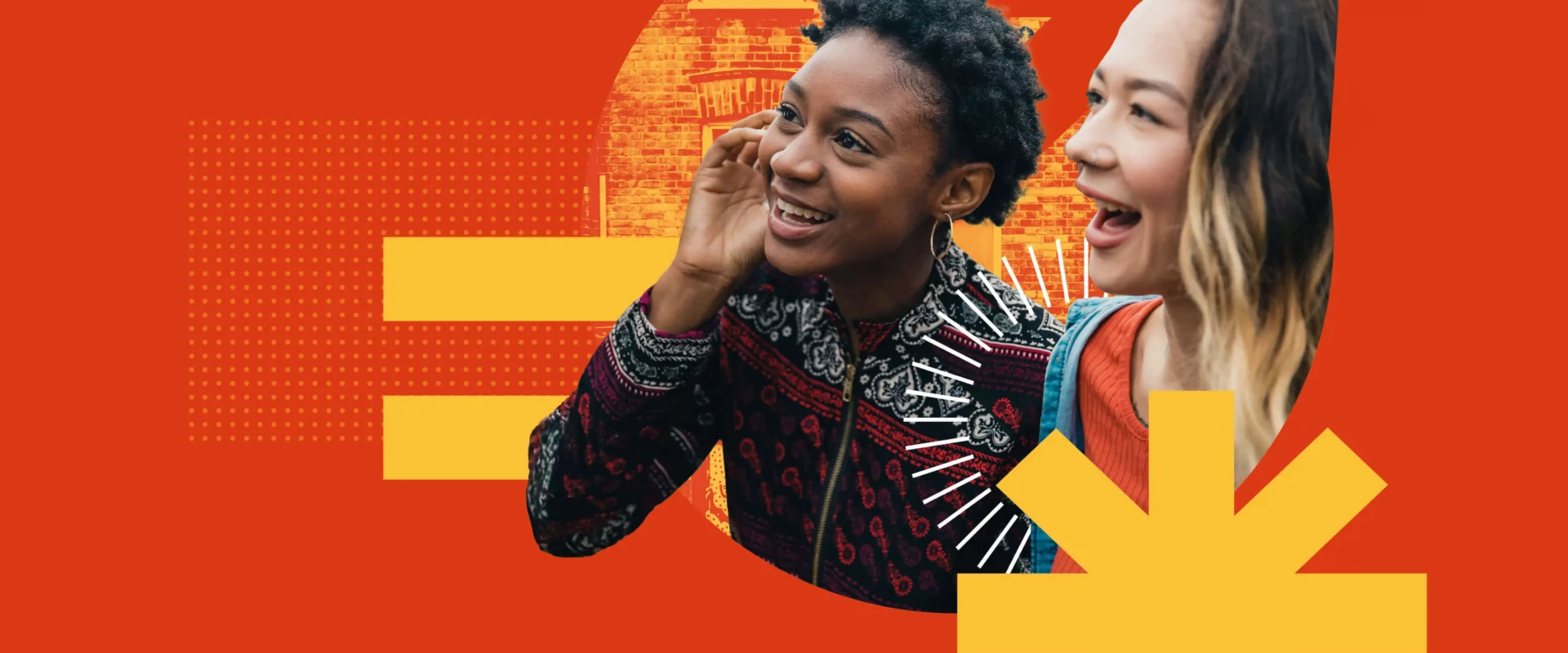 Cover for propel. illustrative graphic with two smiling women